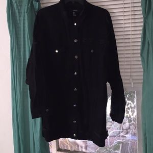 Black Distressed Denim Jacket